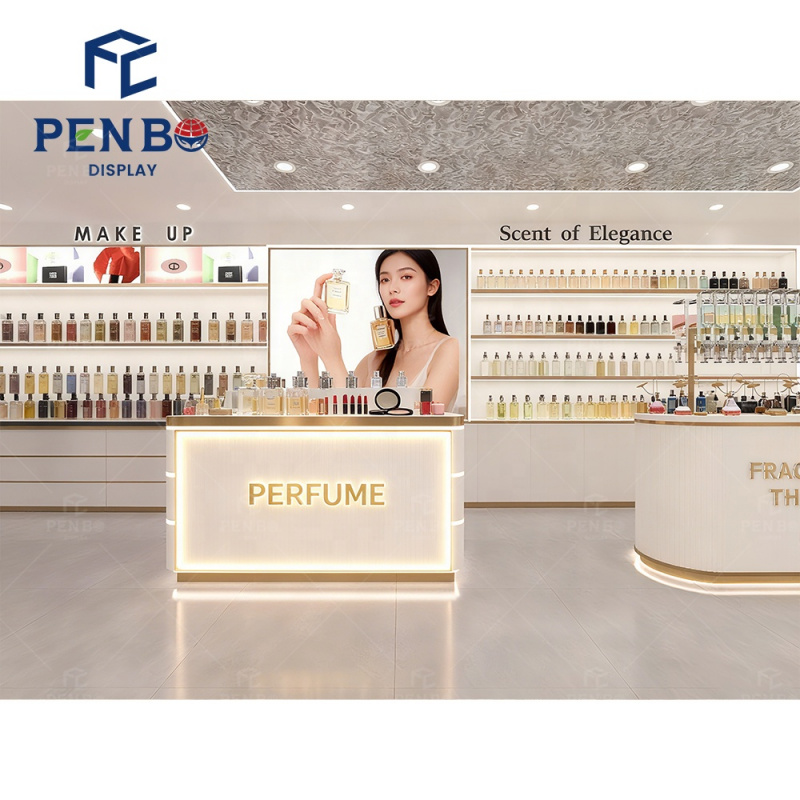 Luksusowa biała gablota ekspoz – Perfume Fragrance Store recenzja i cena