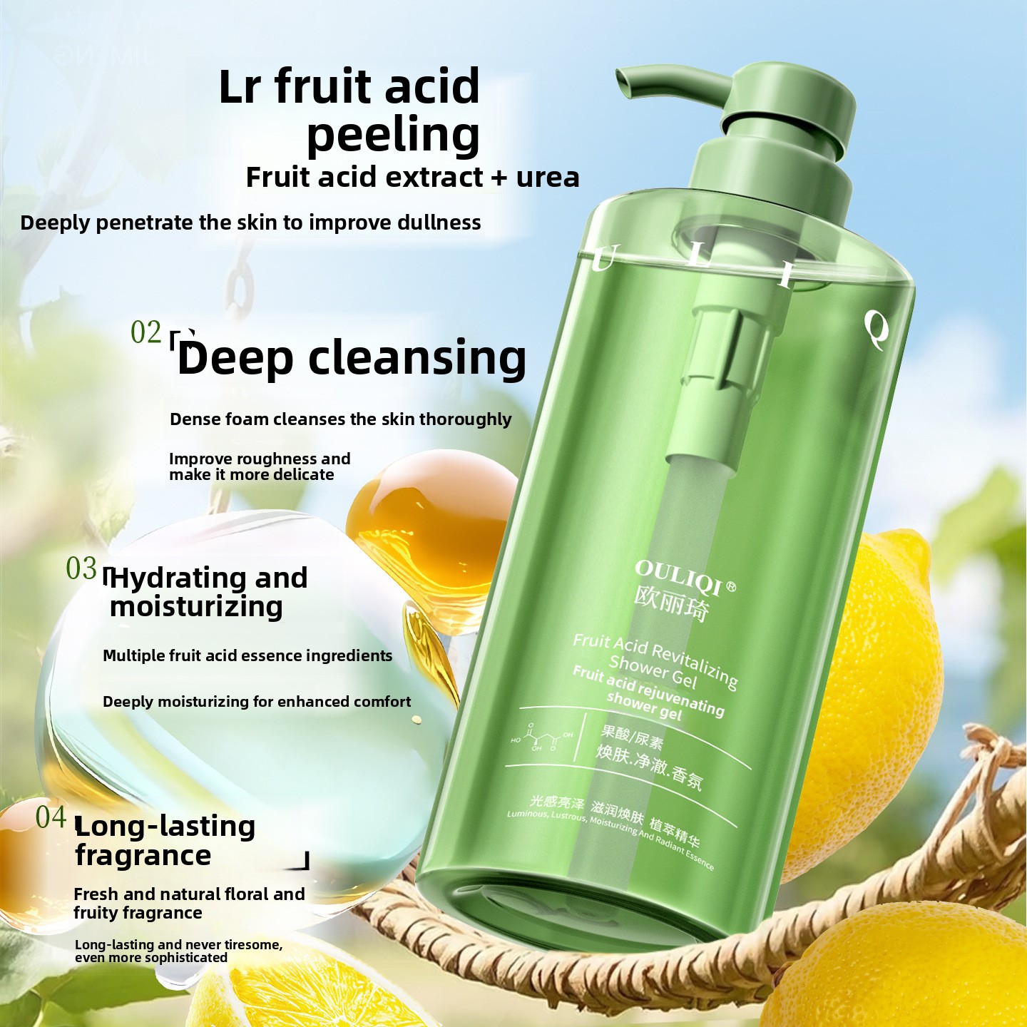 Żel pod prysznic z kwasami owo – Perfume Fragrance Shower Gel recenzja i cena